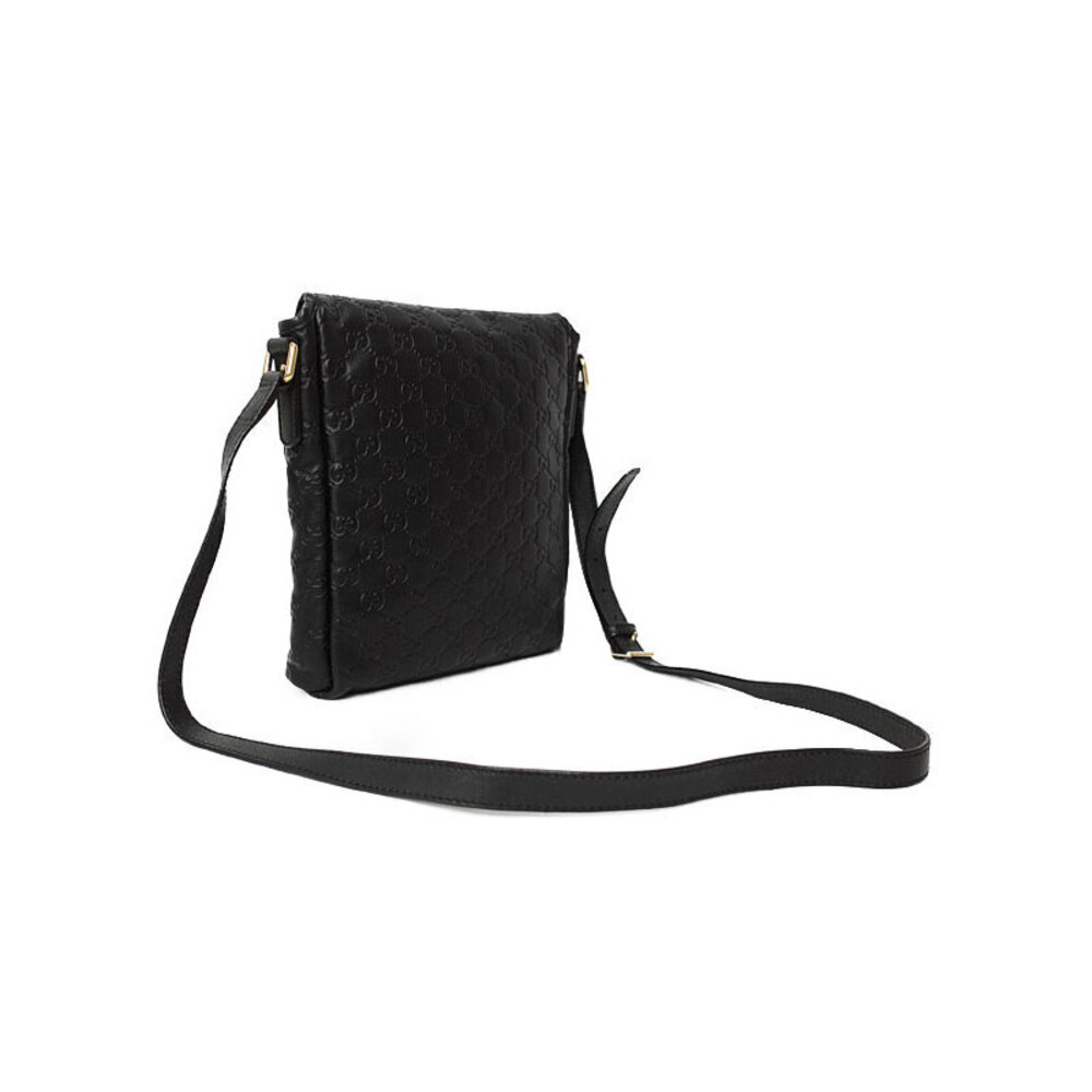 Gucci Leather Crossbody Black ssima Messenger Bag